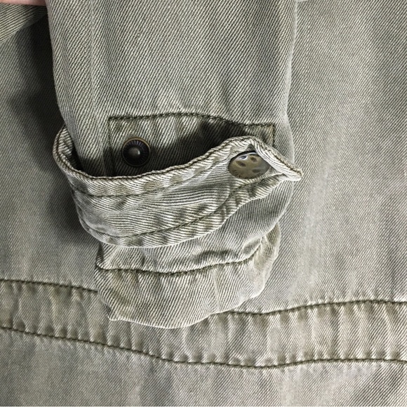 Max Jeans Olive Green Utility Hooded Jacket Size Extra Small - Picture 5 of 7